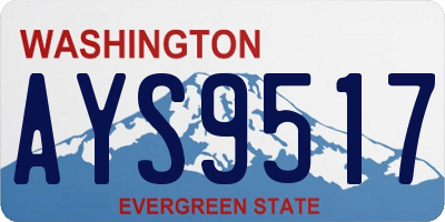 WA license plate AYS9517