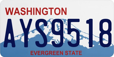 WA license plate AYS9518