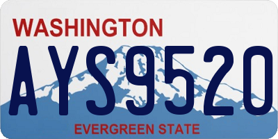 WA license plate AYS9520