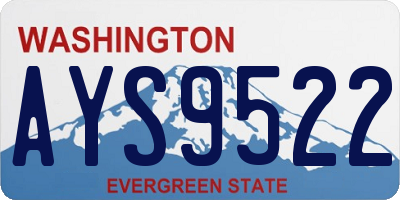 WA license plate AYS9522