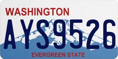 WA license plate AYS9526