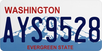 WA license plate AYS9528