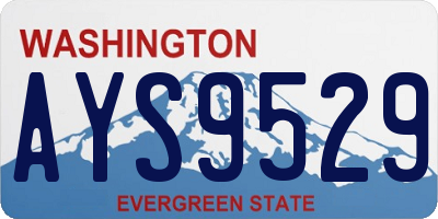 WA license plate AYS9529