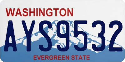 WA license plate AYS9532