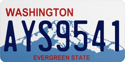 WA license plate AYS9541