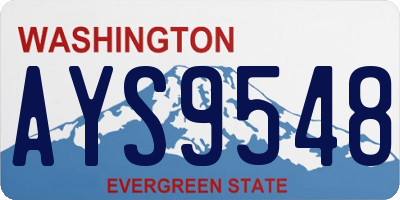 WA license plate AYS9548