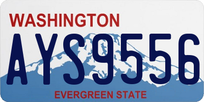 WA license plate AYS9556