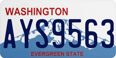 WA license plate AYS9563