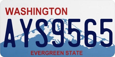 WA license plate AYS9565