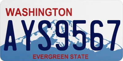 WA license plate AYS9567