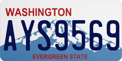 WA license plate AYS9569