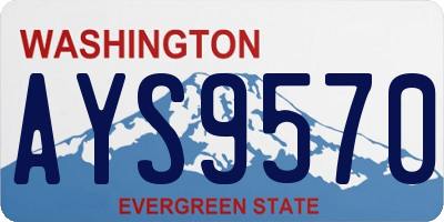 WA license plate AYS9570