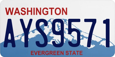 WA license plate AYS9571