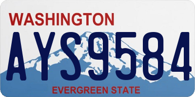 WA license plate AYS9584
