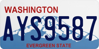 WA license plate AYS9587