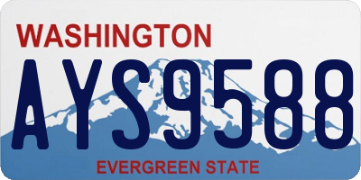 WA license plate AYS9588