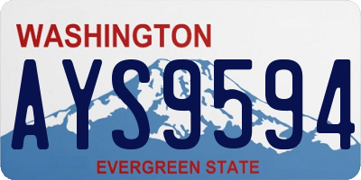 WA license plate AYS9594