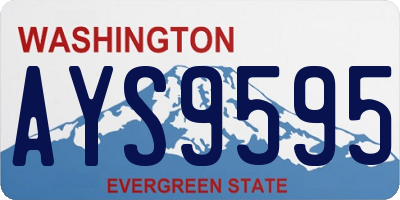 WA license plate AYS9595