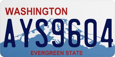 WA license plate AYS9604