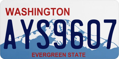 WA license plate AYS9607