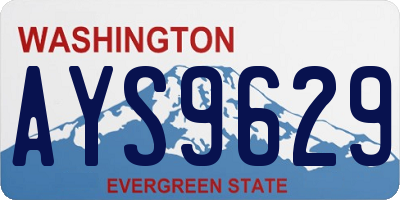 WA license plate AYS9629