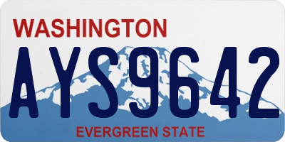 WA license plate AYS9642