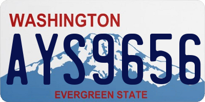 WA license plate AYS9656