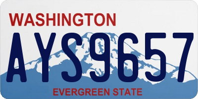 WA license plate AYS9657