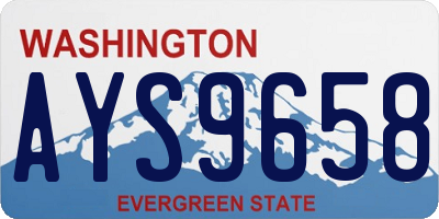 WA license plate AYS9658