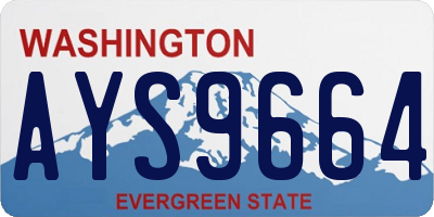 WA license plate AYS9664