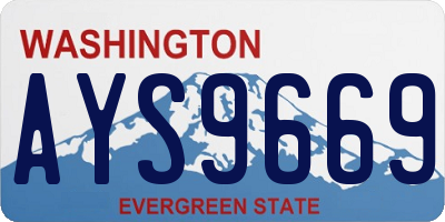 WA license plate AYS9669