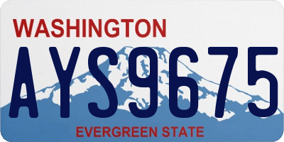 WA license plate AYS9675