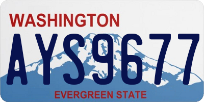 WA license plate AYS9677