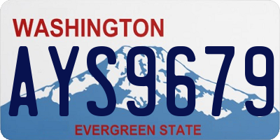 WA license plate AYS9679