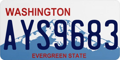 WA license plate AYS9683