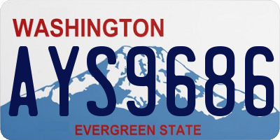 WA license plate AYS9686