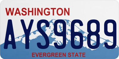 WA license plate AYS9689