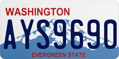 WA license plate AYS9690