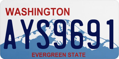 WA license plate AYS9691