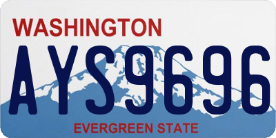 WA license plate AYS9696