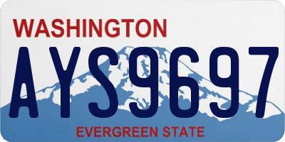 WA license plate AYS9697