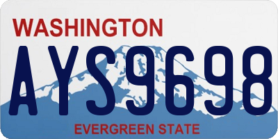 WA license plate AYS9698