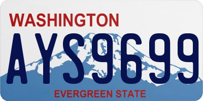 WA license plate AYS9699