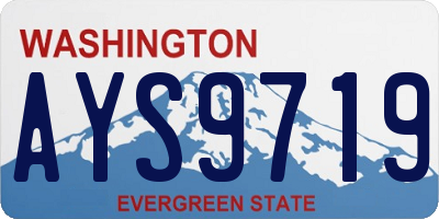 WA license plate AYS9719