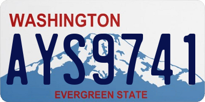 WA license plate AYS9741