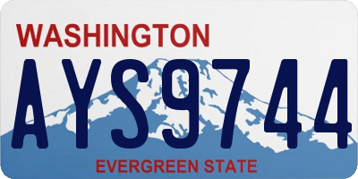 WA license plate AYS9744