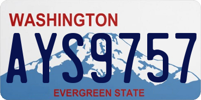 WA license plate AYS9757