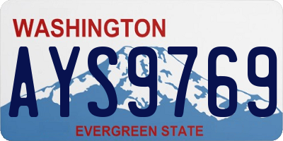 WA license plate AYS9769