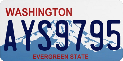 WA license plate AYS9795