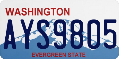 WA license plate AYS9805